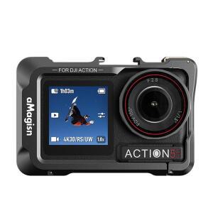 보호 프레임 렌즈 커버가 있는 퀵 릴리스 카메라 케이지 알루미늄 합금 금속 DJI호환 Action 5 Pro/4/3용