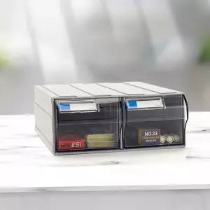 수납함 연결형수납함 402/플라스틱 칸막이정리함 투명수납함 보관함 정리박스