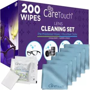 마이크로파이버 천으로 렌즈 청소 물티슈 관리 - 안경용 200개와 천 6개 안경 카메라 스크린 청소용 클리너