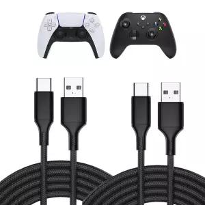PS5 컨트롤러 충전기 PlayStation 5/PS5 Pro 컨트롤러용 20FT 충전 케이블 Xbox Series X/S Nintendo