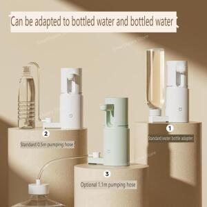 미지아 휴대용 즉시 가열 정수기 5단계 온도조절 보온병 펌프 디스펜서 다기능 보온컵