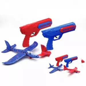 불빛 에어 글라이더건 2개 세트 비행기 발사기 장난감 어린이용 놀이 완구 슈팅건