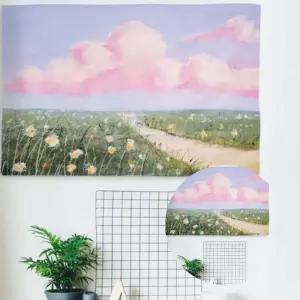 카페 전시 벽장식 대형 패브릭 포스터 꽃길 S 감성 배경 스튜디오 사진 촬영용