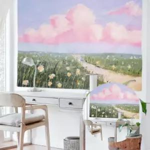 꾸미기 인테리어 전시 대형 패브릭 포스터 꽃길 L 감성 배경화면 사진 촬영 스튜디오