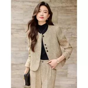 스트레인지 여성용 연두 세트 데일리룩 정장 쇼트 정장세트 봄가을 코트 KUK3