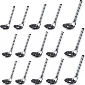 15개 낚싯줄 회전 가이드 링 낚싯대 팁 수리 키트 다양한 크기의 민물 은 낚시 용품