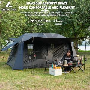마운트 피크 자동 대형 캠핑 텐트 3-8인용 빠른 설치 리지 캐노피 포함 야외 모험에 적합