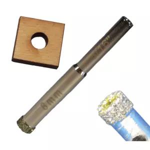 5/16 도자기 타일용 다이아몬드 드릴 비트 8mm 타일 및 유리 팁 가이드 앵커용 점프 나사 구멍 없이 고정