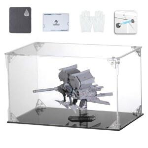쿨타쿠 투명 아크릴 디스플레이 케이스, 마그네틱 버클이 있는 전면 개방형 도어, 조립형 박스, 피규어, 컬렉션, 모델, 장난감을 위한 방진 보호 쇼케이스(10x6x6인치, 25x1