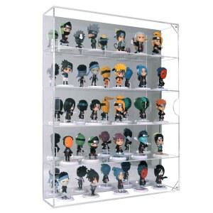 거울 뒷면이 있는 AITE 아크릴 디스플레이 케이스, 미니 펀코 팝 피규어용 캐비닛, 방진 투명 벽 장착 또는 데스크톱 5단 수납 정리함, 장난감, 암석