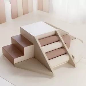 쿠션미끄럼틀 슬라이드 계단 놀이방 클라이밍 소파 A스타일 3종 세트