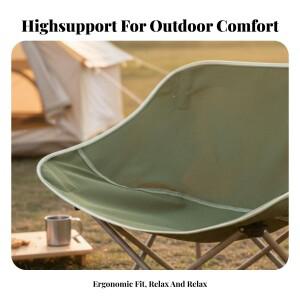 하이스파인 문체어 접이식 디자인 캠핑 의자 롱 아웃도어 라운지 구조 낚시꾼을 위한 내장형 두개골 받침대