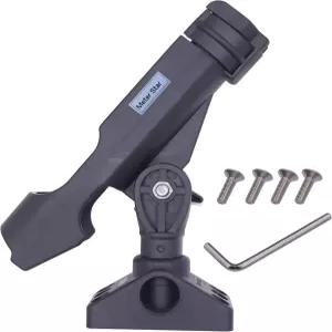 METER STAR 미끼캐스터/낚시봉 홀더 회전봉 블랙 360도 조정 카약 낚싯배 파워 락 로드 및 M6 304 나사