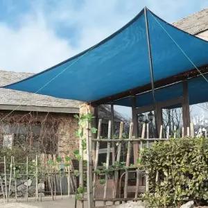 대형 그늘막 건물 설치형 입구 캐노피 업소용 천막 방수 자외선 차단