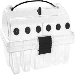 클리어 낚싯줄 정리함 내장 커터 및 실리콘 구멍 6C/8C 낚시줄 관리용 투명 엉킴 프리 스풀 보관함