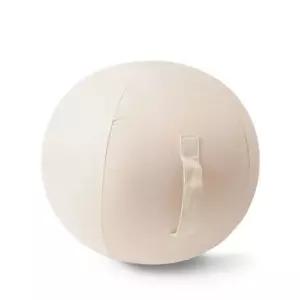 프리미엄 짐볼 의자 홈트 코어 밸런스 필라테스 체어 임산부 운동 면마 혼방 베이지 내부 볼