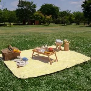 BS 피크닉 매트 M-L 브이옐로우 돗자리 양면 방수 소풍 캠핑 비치 휴대용 나들이 야외