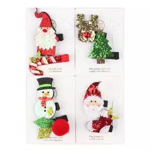 학원답례 장난감 크리스마스 반짝 캐릭터머리핀 10개 [AGR8236]