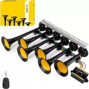 패빈 뮤지컬 에어 혼 36 멜로디 12/24 볼트 뮤직 178dB 버스 트럭 기차 및 대형 차량용 컨트롤러가 있는