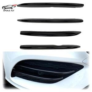 2020 메르세데스 벤츠 CLA W118 앞 범퍼 에어 벤트 스플리터 카나드 스포일러 그릴 글로시 블랙 카본 룩