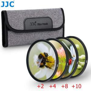 JJC 매크로 클로즈업 필터 세트 +2 +4 +8 +10 40.5mm 49mm 52mm + DSLR용 케이스 파우치
