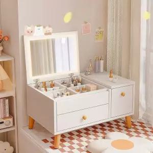 접이식 화장대 좌식 led 거울 학생용 미니멀 틈새 책상 테이블