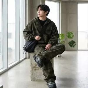 [모로엠] 카모 밀리터리 스타일 남성 후드집업 점퍼 ON-JUA-QWFMSU0F