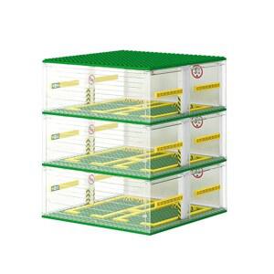 카베스키 주차장 호환 스피드 챔피언 자동차, DIY 3단 주차 디스플레이 케이스, 스포츠 오토 130PCS 모듈형 건물 케이스(자동차 미포함)