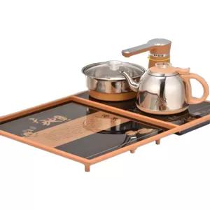 전기 티포트 자동급수 일체형 골드 끓이기 보온 다도 티팟