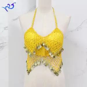 여성 라인댄스상의 스팽글 공연용 무대용 시선강탈 밸리댄스 브라탑