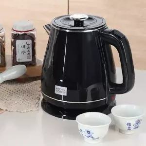 보온 이중구조 가정용 전기포트 1.8L 블랙 스테인리스 안전 자동차단 주방