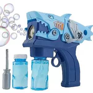 아동 상어 모양 자동 비눗방울 발사기 공구 세트 역할 놀이 완구