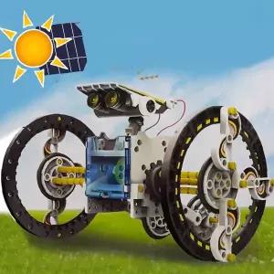조립 키트 14종 태양열 구동 바이크 로봇 변형 완구 어린이 과학 실험 교육