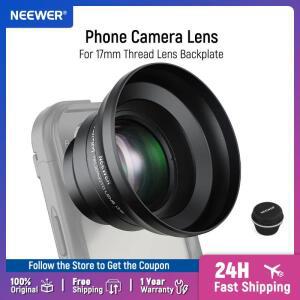 NEEWER HD 65mm 망원 휴대폰 카메라 렌즈 후드 포함, 17mm 나사산 백플레이트 케이지 케이스 전용)