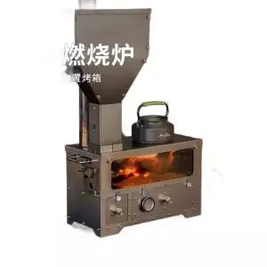 화목난로 스테인레스 U자 캠핑 오븐 불멍 스테인리스 연소 휴대용 펠렛