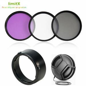 UV CPL FLD 필터 키트 ES65B 총검 렌즈 후드 캡, 캐논 호환호환 RF 50mm f/1.8 STM EOS R RP R3 R5 R6 II R