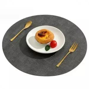 원형 식탁매트 블랙 인테리어 깔끔한 기스방지 테이블 스크래치