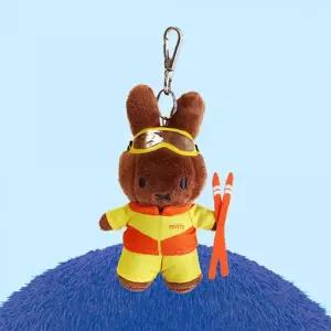 겨울 운동 곰 캐릭터 키링 스키점프 디자인 가방 열쇠고리 인형 장식 액세서리