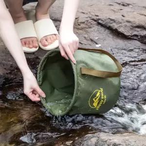 꾹상점1  물놀이용품 낚시두레박 세차바구니 아웃도어 캠핑 방수백 방수바구니 10L