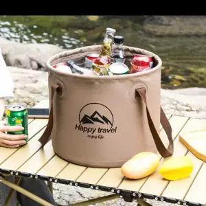 꾹상점1  방수바구니 물놀이용품 캠핑 아웃도어 방수백 세차바구니 낚시두레박 20L