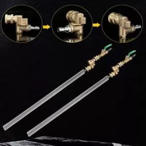 자동차 라디에이터 청소 도구 봉+밸브 60cm 노즐 커넥터 에어 콘덴서 세척대