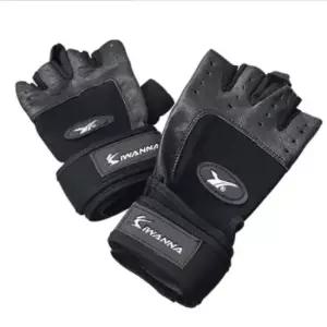 헬스장갑 가죽 이중 밴드형 블랙 S 헬스 웨이트장갑