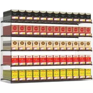 담배 벽걸이 케이스 푸셔 거치대 편의점 마트 슈퍼마켓 진열대 홀더 수납 매대 수납대