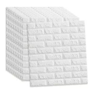 3D 입체 폼블럭 포인트 시트지 벽지 셀프 도배 벽돌 무늬