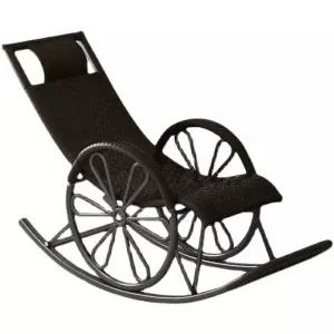 1인용 라탄 흔들의자 야외 거실 독서 원목 휴식 락킹체어