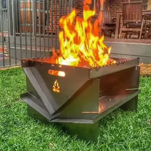 주물 화목난로 캠핑용 주철 화덕 연통 리버스 바비큐