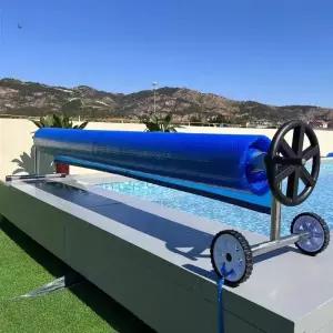 풀장 단열재 롤러 방수포 와인딩 대형 관리 야외 커버