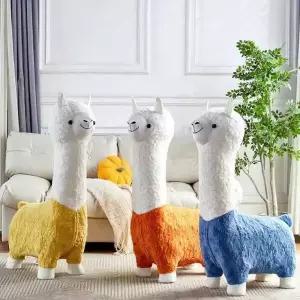 대형 알파카 인형 선물 애착 장식품 거실 동물 스툴