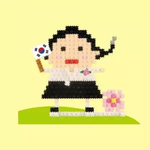 깜도리2 유관순 미술활동 블록 교구 역사인물 학습 운동 한국사 만들기 삼일절 독립 끼우기 입체