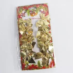 [하프클럽/셀러허브]데코용품 크리스마스트리 리본장식 금색12개입 크리스마스데코